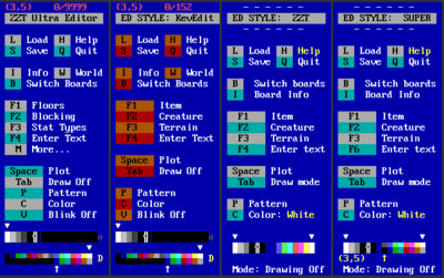 ZZT Editor GUI comparison